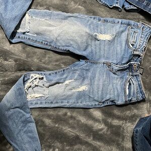 Men's Distressed Blue Jeans